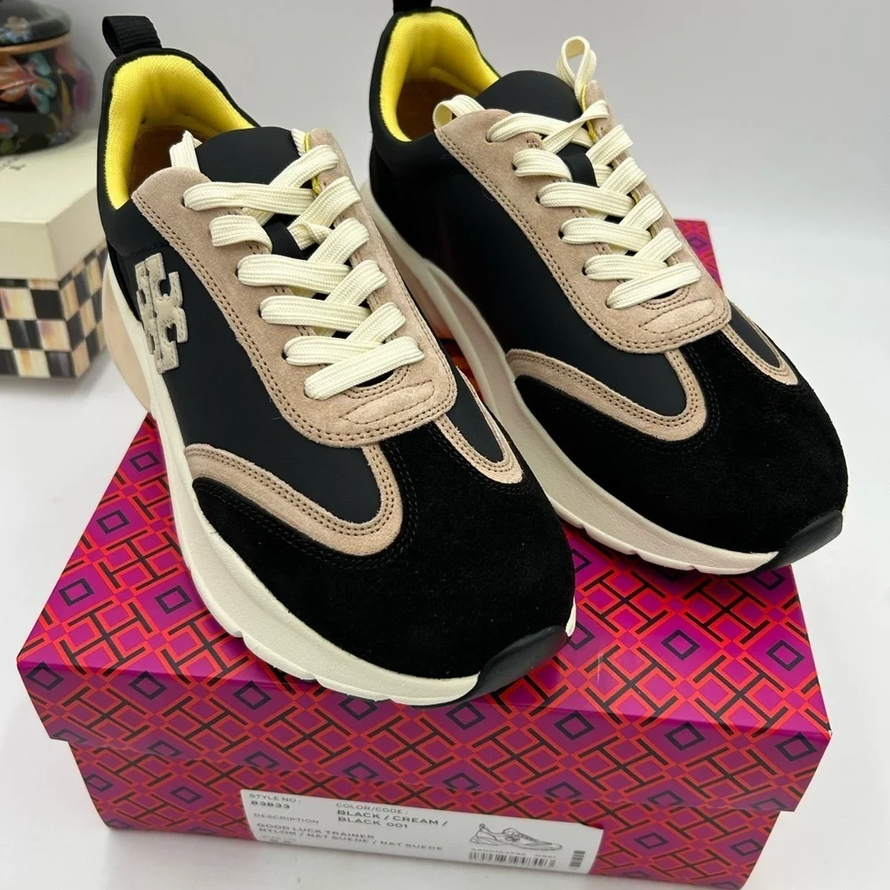 Women's Tory Burch good luck trainer sneakers size 9.5